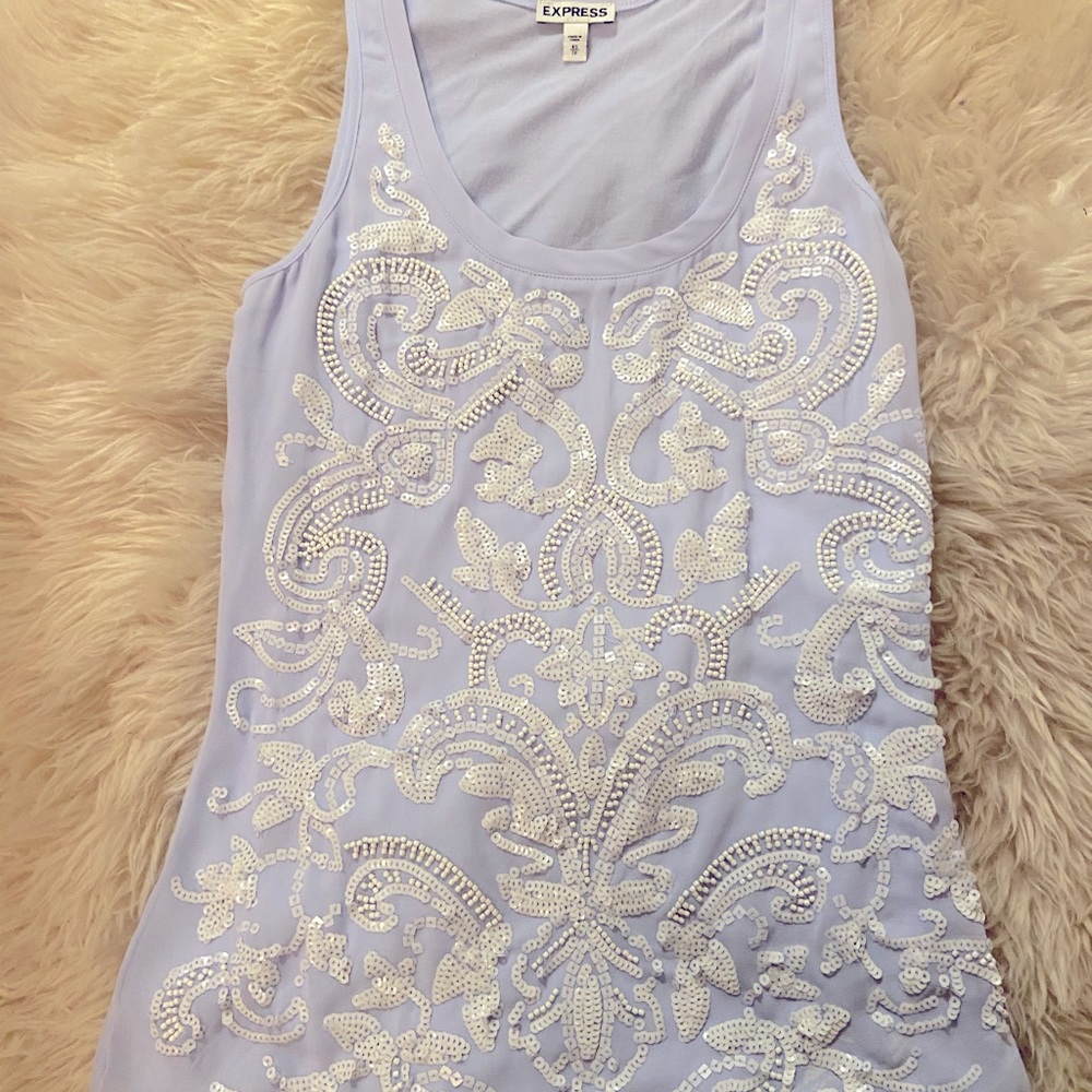 Light blue beaded express tank